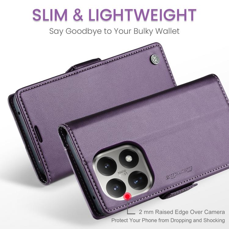 For Xiaomi 15T CaseMe 023 Butterfly Buckle Litchi Texture RFID Anti-theft Leather Phone Case