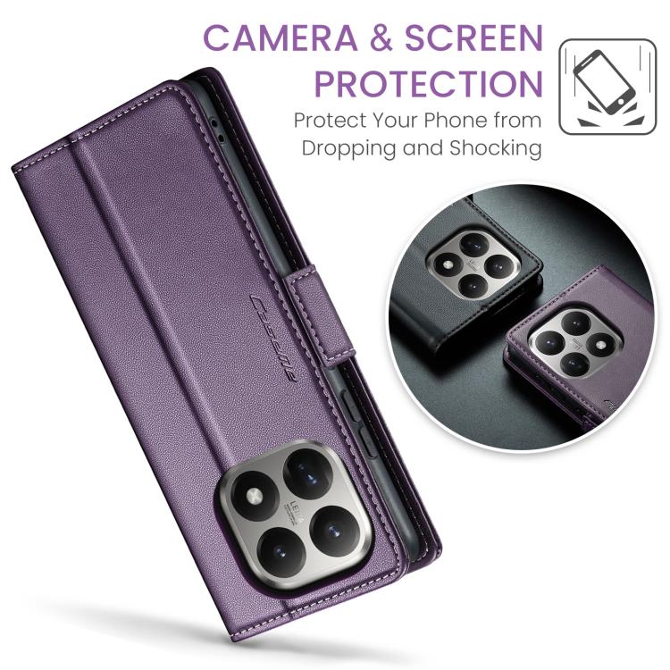 For Xiaomi 15T CaseMe 023 Butterfly Buckle Litchi Texture RFID Anti-theft Leather Phone Case