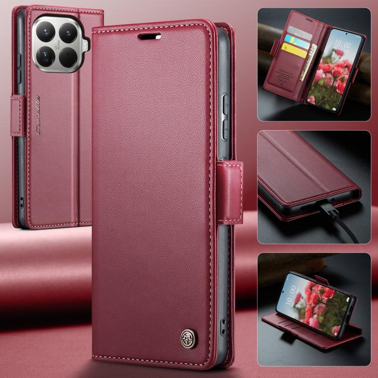 For Xiaomi 15T Pro CaseMe 023 Butterfly Buckle Litchi Texture RFID Anti-theft Leather Phone Case