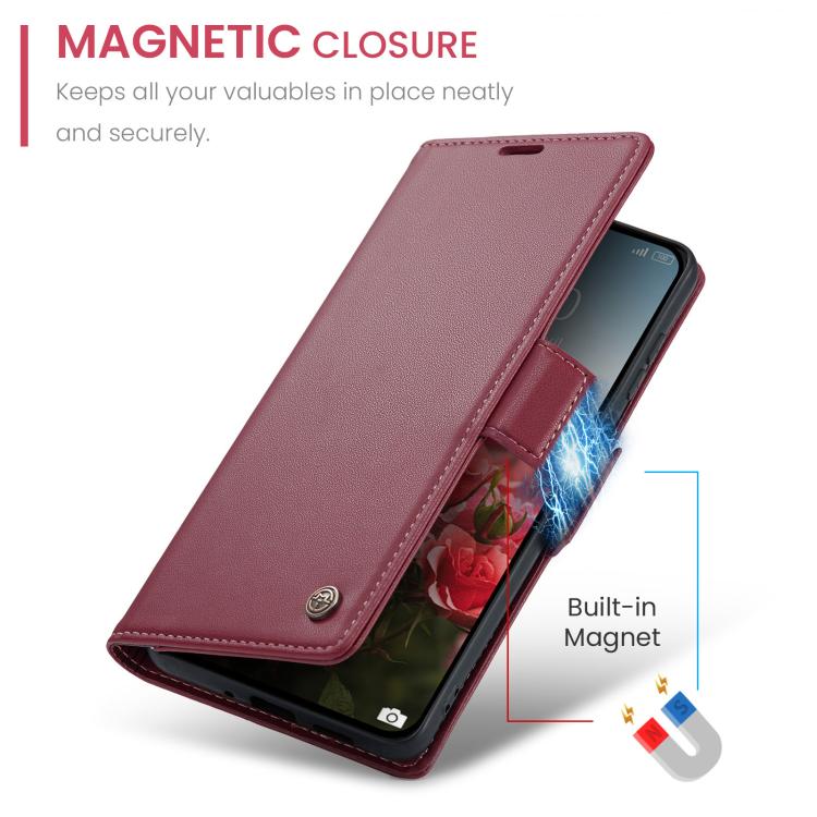 For Xiaomi 15T Pro CaseMe 023 Butterfly Buckle Litchi Texture RFID Anti-theft Leather Phone Case