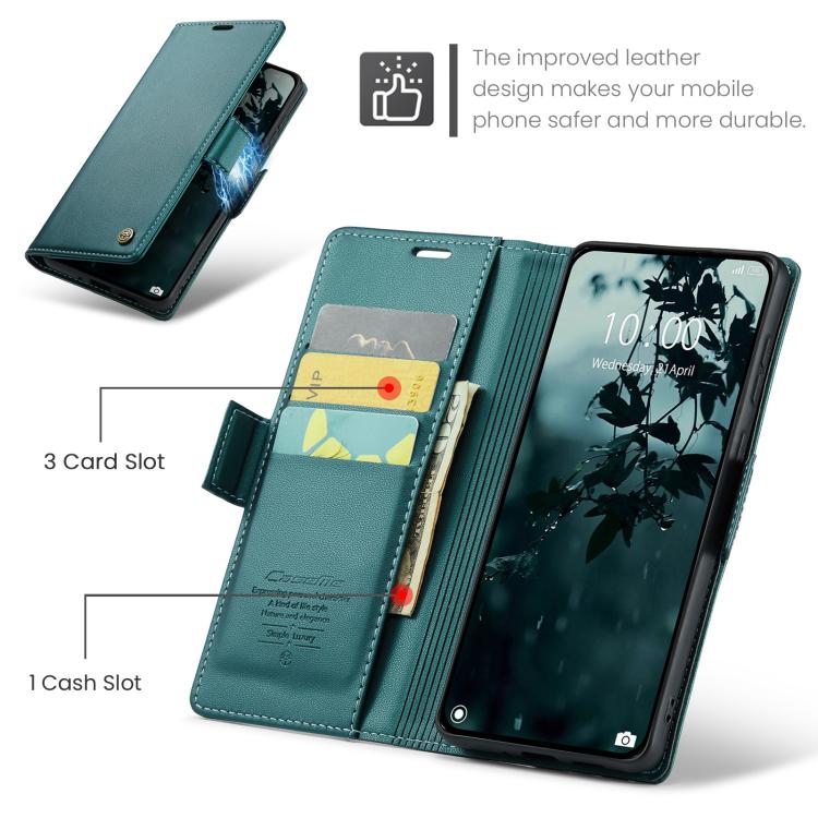 For Xiaomi 15T Pro CaseMe 023 Butterfly Buckle Litchi Texture RFID Anti-theft Leather Phone Case