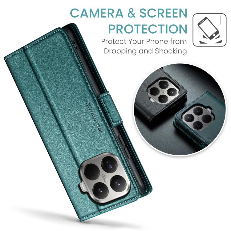 For Xiaomi 15T Pro CaseMe 023 Butterfly Buckle Litchi Texture RFID Anti-theft Leather Phone Case