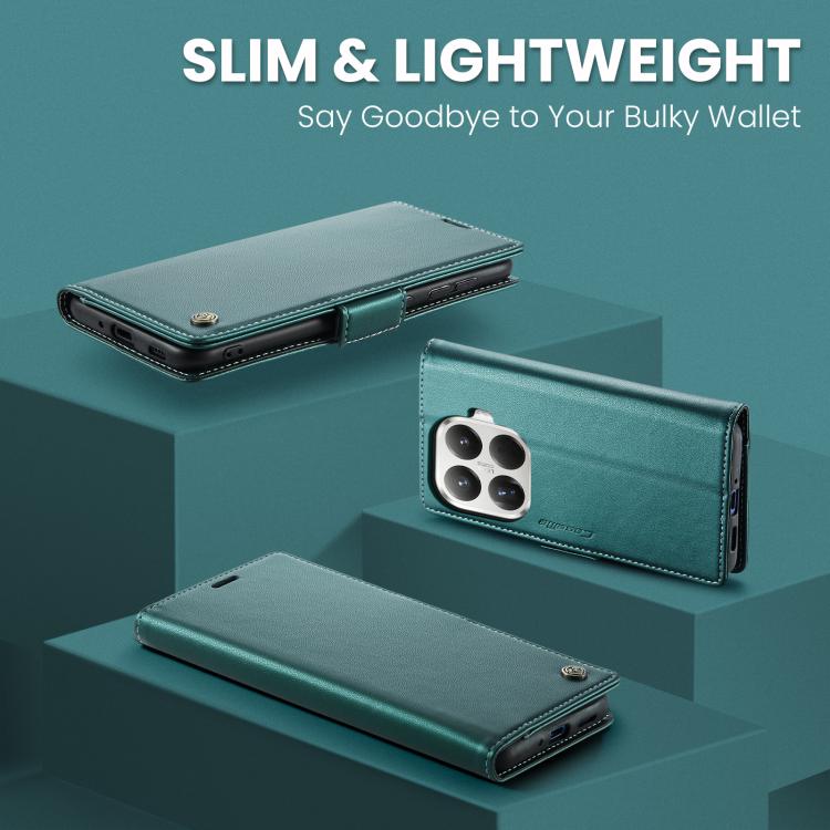 For Xiaomi 15T Pro CaseMe 023 Butterfly Buckle Litchi Texture RFID Anti-theft Leather Phone Case