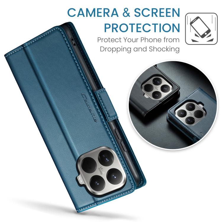 For Xiaomi 15T Pro CaseMe 023 Butterfly Buckle Litchi Texture RFID Anti-theft Leather Phone Case