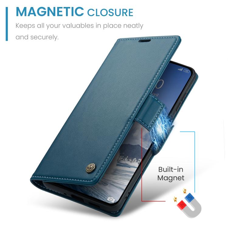For Xiaomi 15T Pro CaseMe 023 Butterfly Buckle Litchi Texture RFID Anti-theft Leather Phone Case