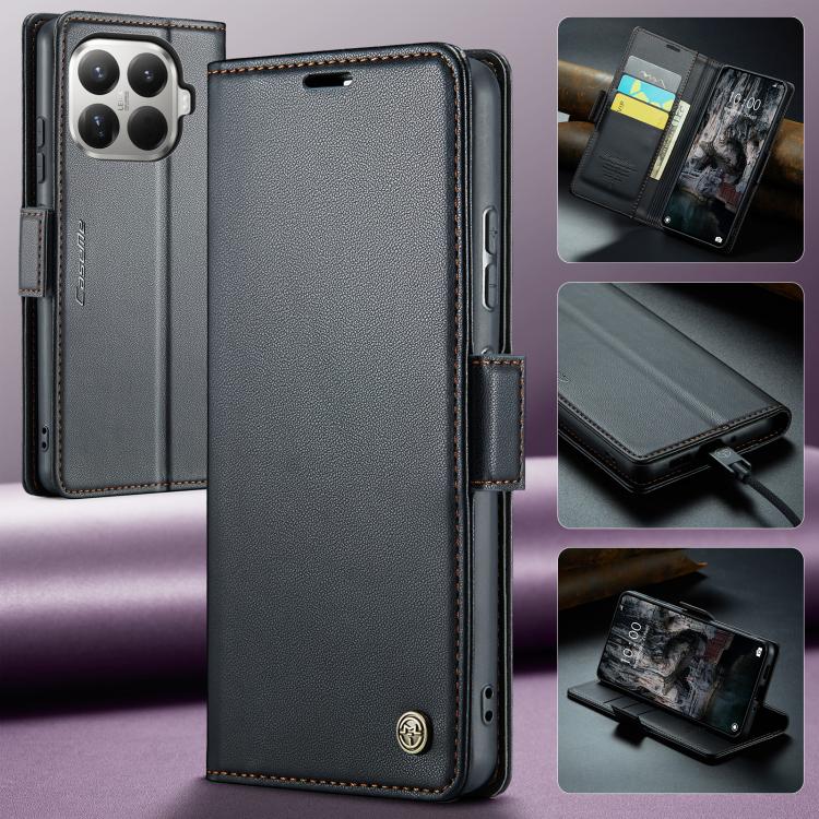 For Xiaomi 15T Pro CaseMe 023 Butterfly Buckle Litchi Texture RFID Anti-theft Leather Phone Case