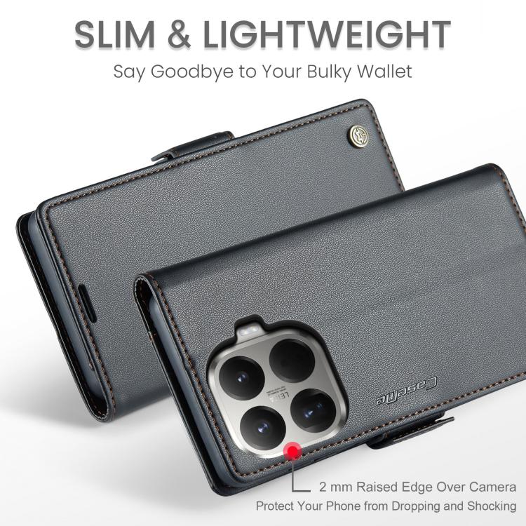 For Xiaomi 15T Pro CaseMe 023 Butterfly Buckle Litchi Texture RFID Anti-theft Leather Phone Case