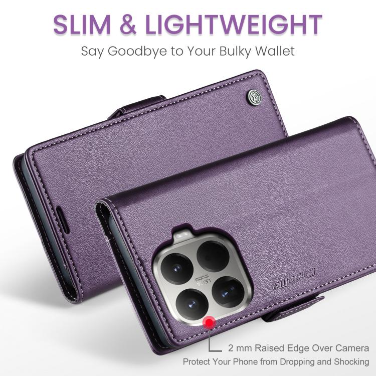 For Xiaomi 15T Pro CaseMe 023 Butterfly Buckle Litchi Texture RFID Anti-theft Leather Phone Case