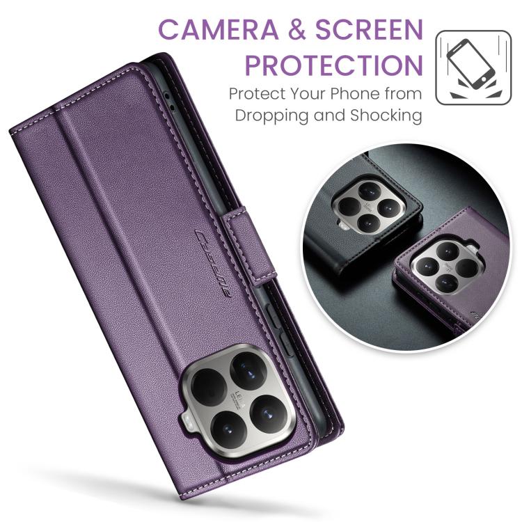 For Xiaomi 15T Pro CaseMe 023 Butterfly Buckle Litchi Texture RFID Anti-theft Leather Phone Case