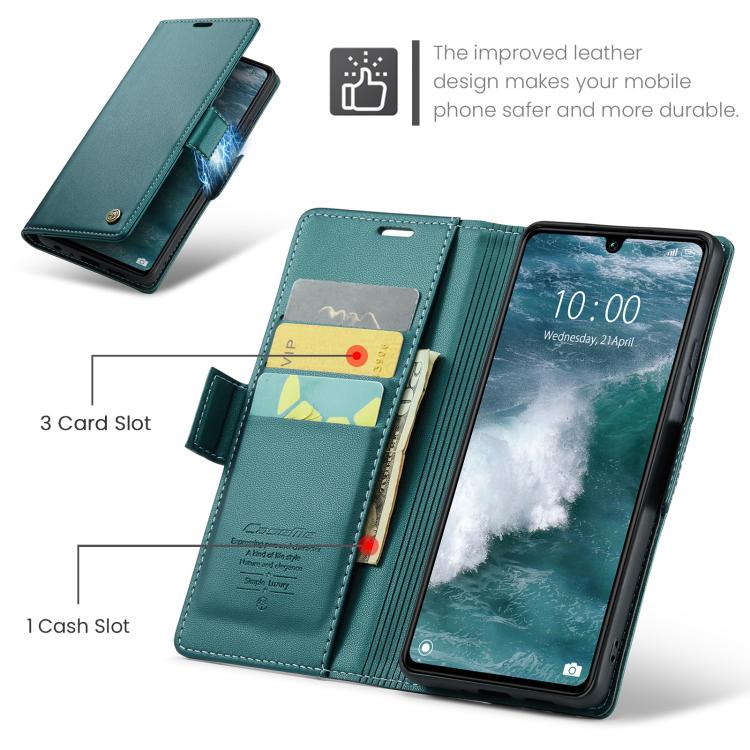 For Redmi 15C 5G / 4G EU 173mm CaseMe 023 Butterfly Buckle Litchi Texture RFID Anti-theft Leather Phone Case