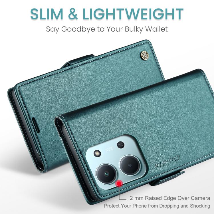 For Redmi 15C 5G / 4G EU 173mm CaseMe 023 Butterfly Buckle Litchi Texture RFID Anti-theft Leather Phone Case