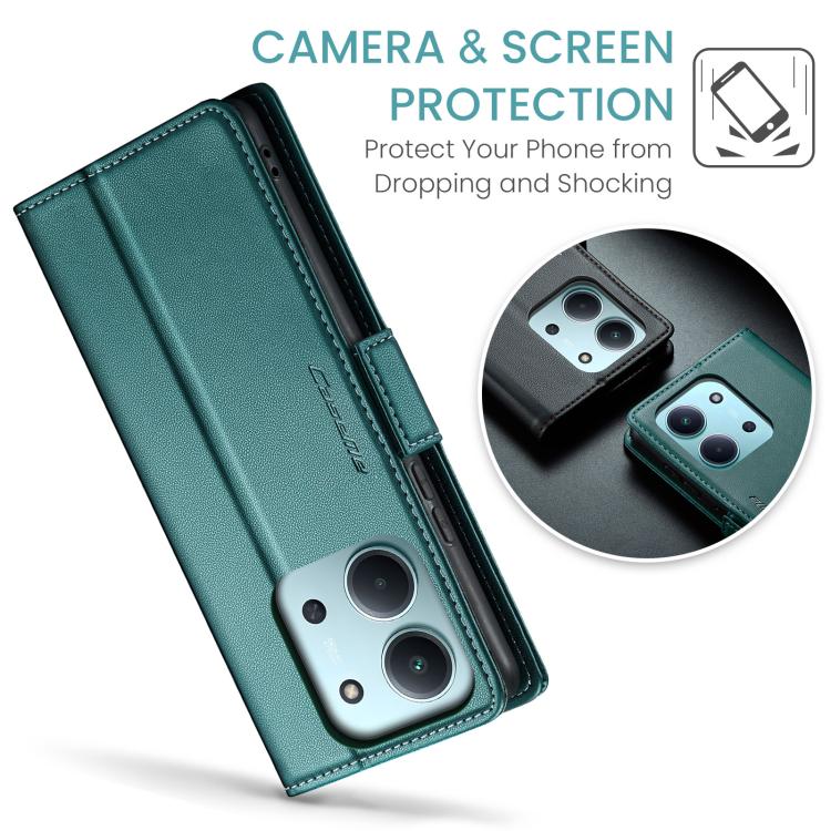 For Redmi 15C 5G / 4G EU 173mm CaseMe 023 Butterfly Buckle Litchi Texture RFID Anti-theft Leather Phone Case
