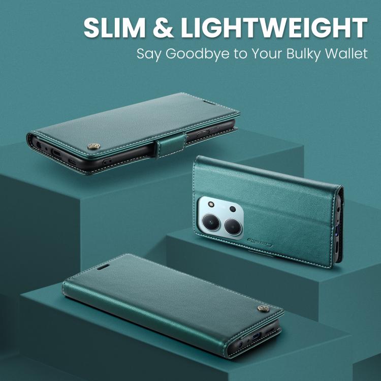 For Redmi 15C 5G / 4G EU 173mm CaseMe 023 Butterfly Buckle Litchi Texture RFID Anti-theft Leather Phone Case