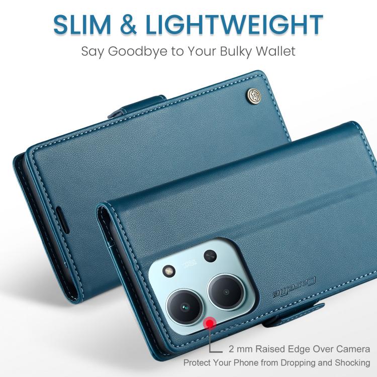 For Redmi 15C 5G / 4G EU 173mm CaseMe 023 Butterfly Buckle Litchi Texture RFID Anti-theft Leather Phone Case