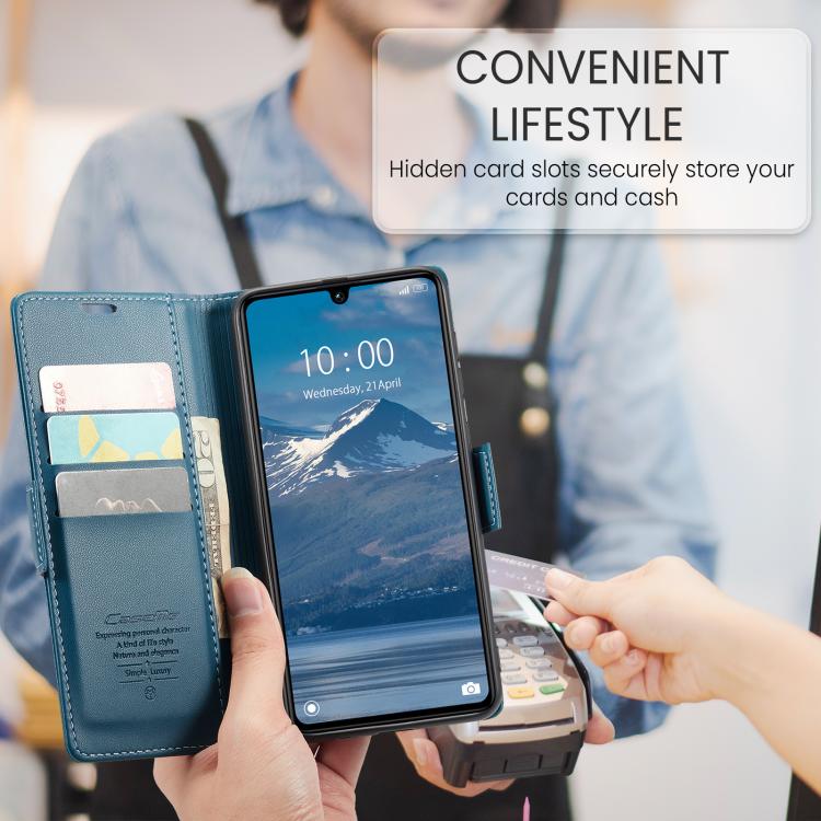 For Redmi 15C 5G / 4G EU 173mm CaseMe 023 Butterfly Buckle Litchi Texture RFID Anti-theft Leather Phone Case