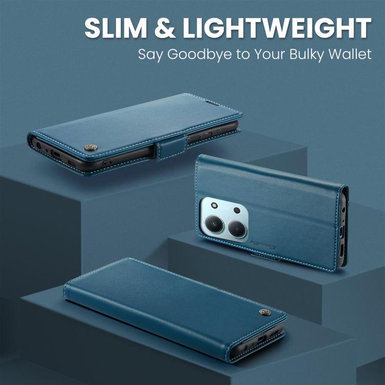 For Redmi 15C 5G / 4G EU 173mm CaseMe 023 Butterfly Buckle Litchi Texture RFID Anti-theft Leather Phone Case
