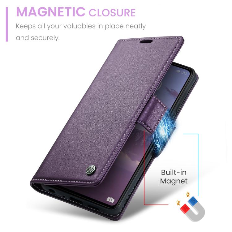 For Redmi 15C 5G / 4G EU 173mm CaseMe 023 Butterfly Buckle Litchi Texture RFID Anti-theft Leather Phone Case