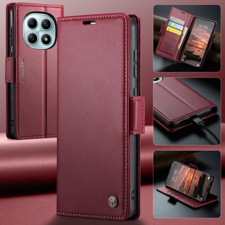 For Redmi Note 15 4G / 5G Global 164mm CaseMe 023 Butterfly Buckle Litchi Texture RFID Anti-theft Leather Phone Case