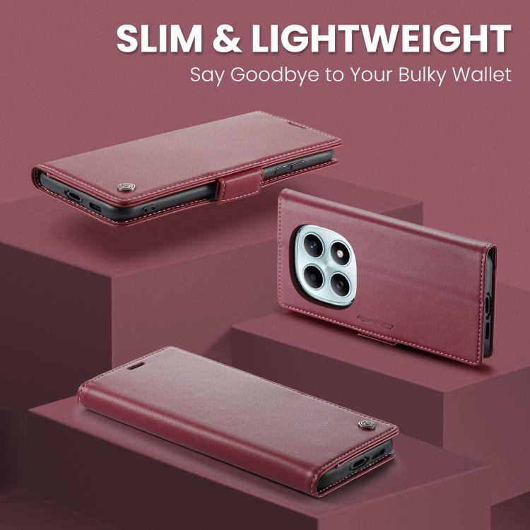 For Redmi Note 15 4G / 5G Global 164mm CaseMe 023 Butterfly Buckle Litchi Texture RFID Anti-theft Leather Phone Case