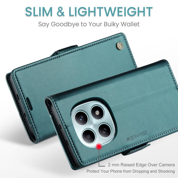For Redmi Note 15 4G / 5G Global 164mm CaseMe 023 Butterfly Buckle Litchi Texture RFID Anti-theft Leather Phone Case