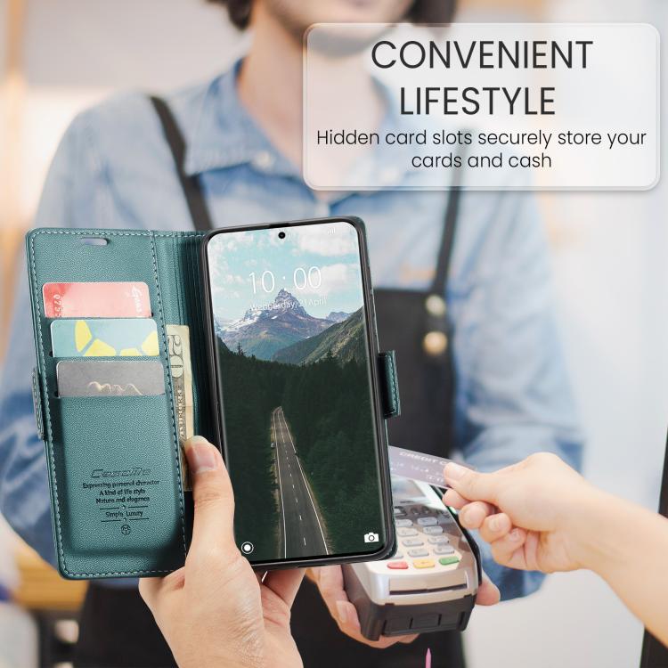 For Redmi Note 15 4G / 5G Global 164mm CaseMe 023 Butterfly Buckle Litchi Texture RFID Anti-theft Leather Phone Case