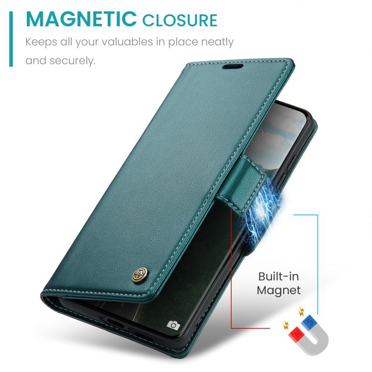 For Redmi Note 15 4G / 5G Global 164mm CaseMe 023 Butterfly Buckle Litchi Texture RFID Anti-theft Leather Phone Case