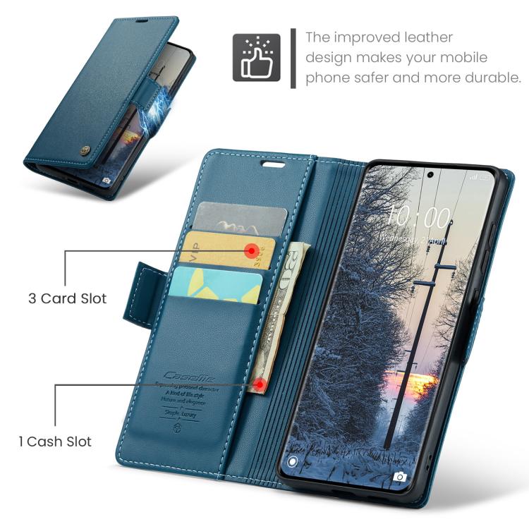 For Redmi Note 15 4G / 5G Global 164mm CaseMe 023 Butterfly Buckle Litchi Texture RFID Anti-theft Leather Phone Case