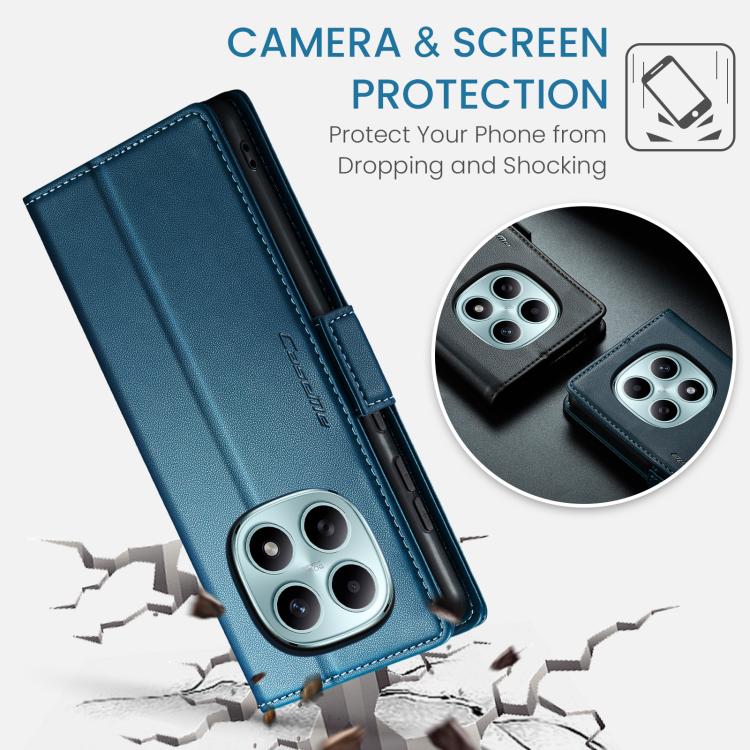 For Redmi Note 15 4G / 5G Global 164mm CaseMe 023 Butterfly Buckle Litchi Texture RFID Anti-theft Leather Phone Case