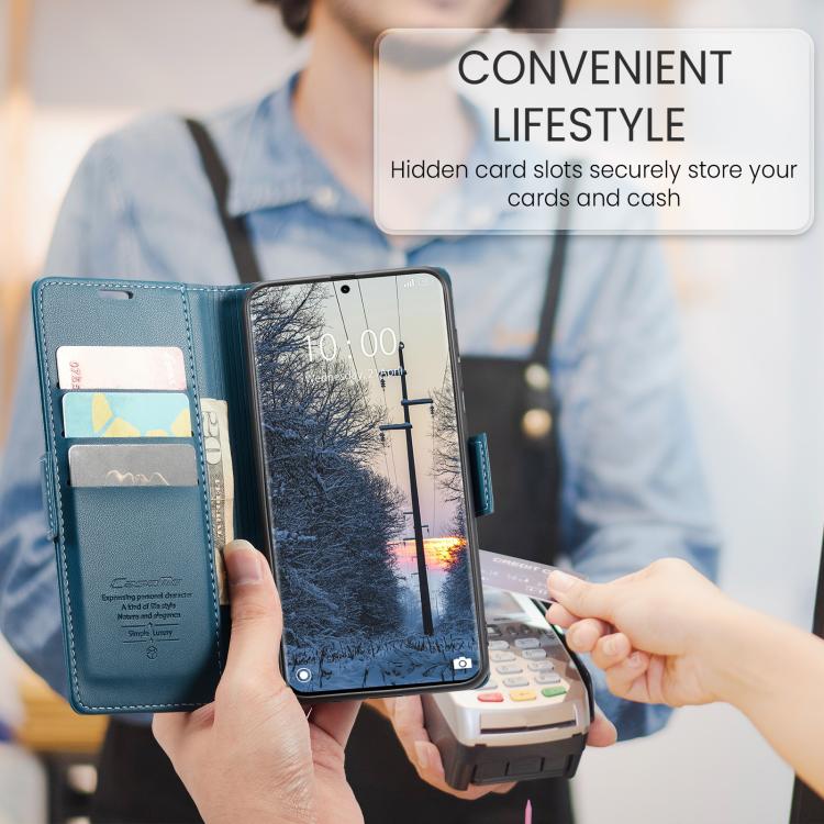 For Redmi Note 15 4G / 5G Global 164mm CaseMe 023 Butterfly Buckle Litchi Texture RFID Anti-theft Leather Phone Case