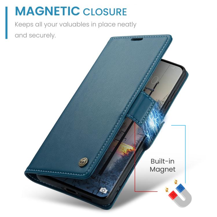 For Redmi Note 15 4G / 5G Global 164mm CaseMe 023 Butterfly Buckle Litchi Texture RFID Anti-theft Leather Phone Case
