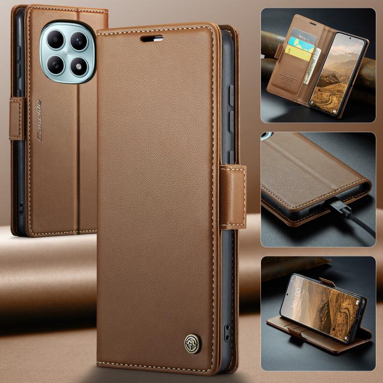 For Redmi Note 15 4G / 5G Global 164mm CaseMe 023 Butterfly Buckle Litchi Texture RFID Anti-theft Leather Phone Case