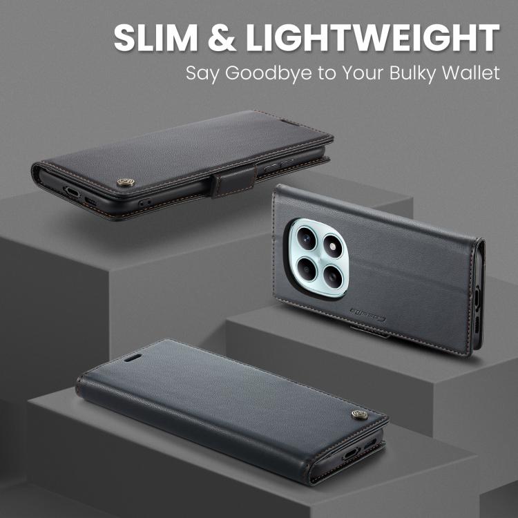 For Redmi Note 15 4G / 5G Global 164mm CaseMe 023 Butterfly Buckle Litchi Texture RFID Anti-theft Leather Phone Case