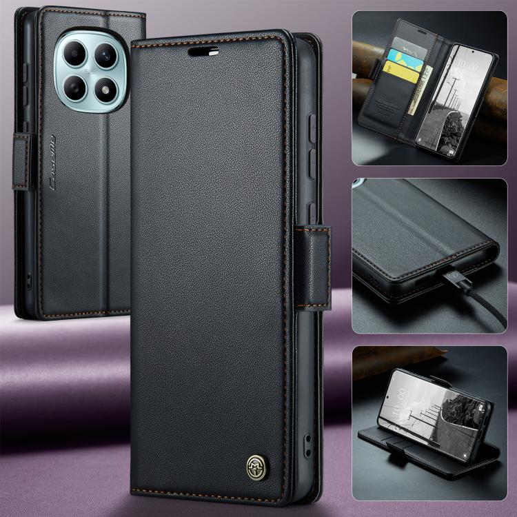 For Redmi Note 15 4G / 5G Global 164mm CaseMe 023 Butterfly Buckle Litchi Texture RFID Anti-theft Leather Phone Case