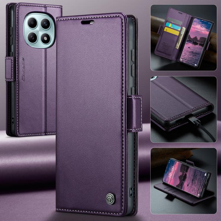 For Redmi Note 15 4G / 5G Global 164mm CaseMe 023 Butterfly Buckle Litchi Texture RFID Anti-theft Leather Phone Case