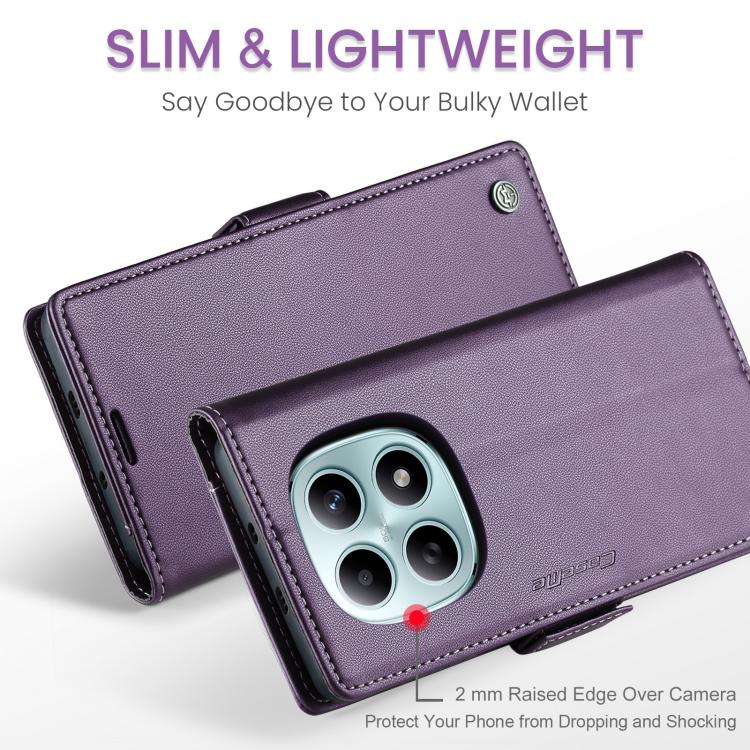 For Redmi Note 15 4G / 5G Global 164mm CaseMe 023 Butterfly Buckle Litchi Texture RFID Anti-theft Leather Phone Case