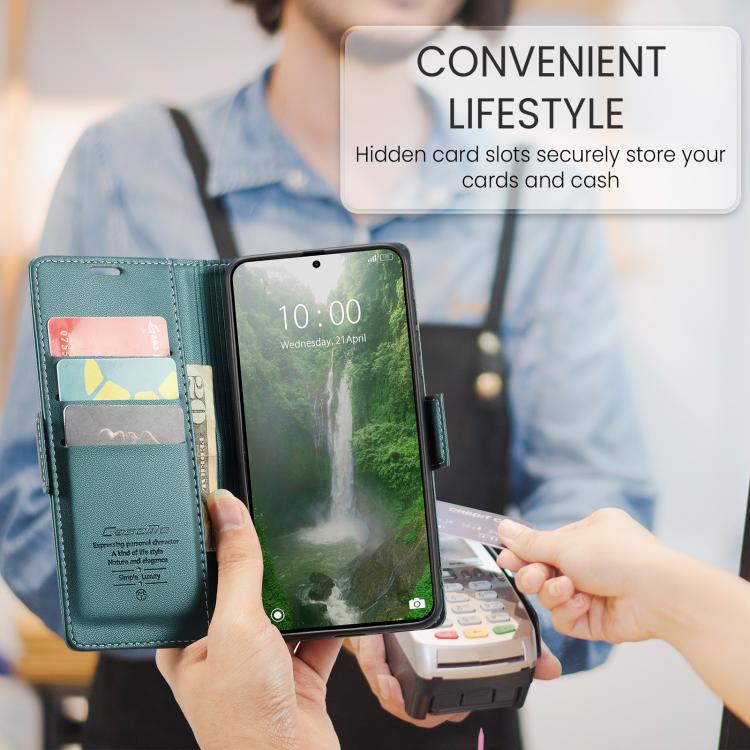For Redmi Note 15 Pro 5G Global 163.6mm CaseMe 023 Butterfly Buckle Litchi Texture RFID Anti-theft Leather Phone Case