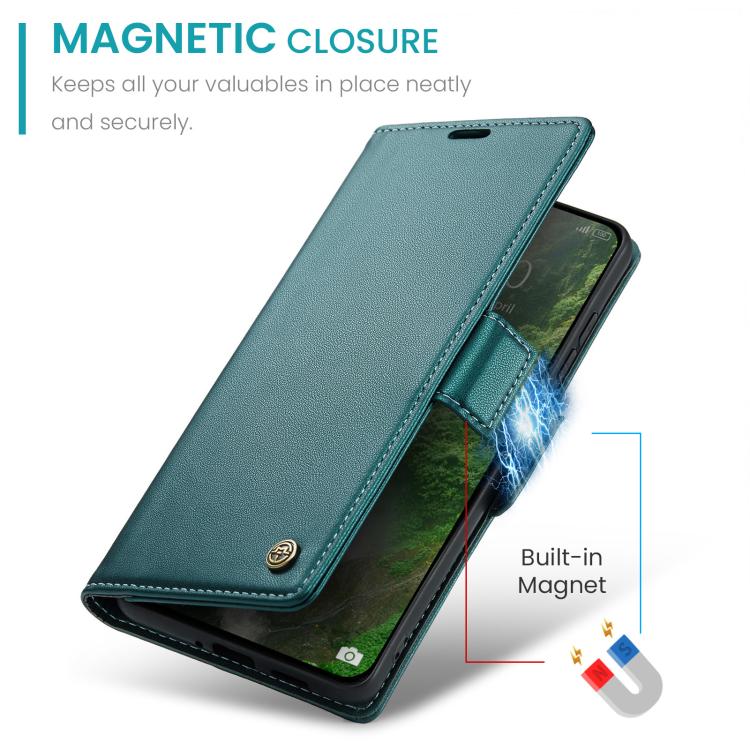 For Redmi Note 15 Pro 5G Global 163.6mm CaseMe 023 Butterfly Buckle Litchi Texture RFID Anti-theft Leather Phone Case
