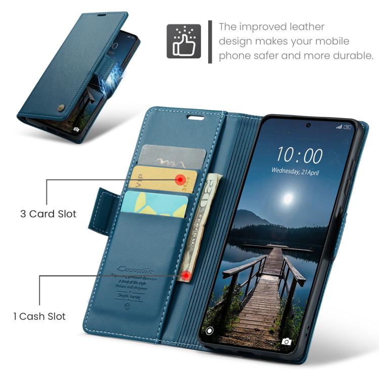For Redmi Note 15 Pro 5G Global 163.6mm CaseMe 023 Butterfly Buckle Litchi Texture RFID Anti-theft Leather Phone Case