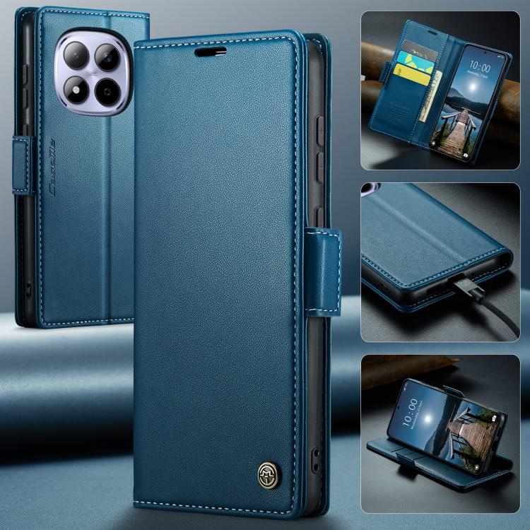 For Redmi Note 15 Pro 5G Global 163.6mm CaseMe 023 Butterfly Buckle Litchi Texture RFID Anti-theft Leather Phone Case