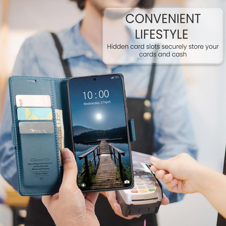 For Redmi Note 15 Pro 5G Global 163.6mm CaseMe 023 Butterfly Buckle Litchi Texture RFID Anti-theft Leather Phone Case