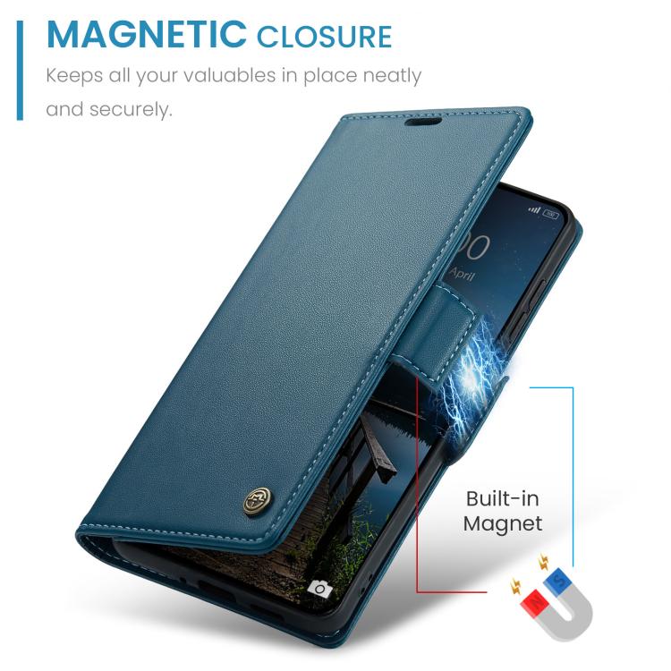 For Redmi Note 15 Pro 5G Global 163.6mm CaseMe 023 Butterfly Buckle Litchi Texture RFID Anti-theft Leather Phone Case