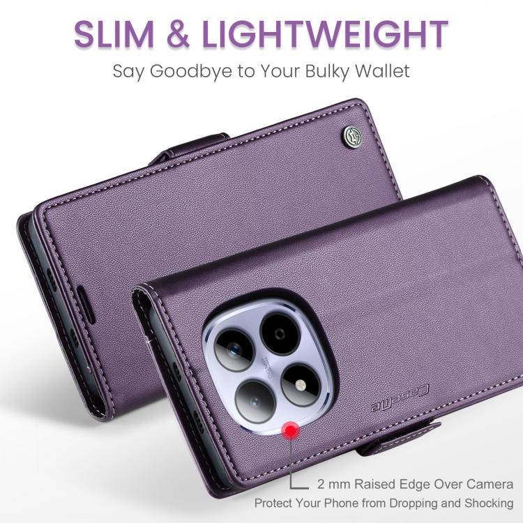 For Redmi Note 15 Pro 5G Global 163.6mm CaseMe 023 Butterfly Buckle Litchi Texture RFID Anti-theft Leather Phone Case