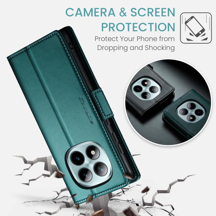 For Redmi Note 15 Pro+ 5G Global 163.3mm CaseMe 023 Butterfly Buckle Litchi Texture RFID Anti-theft Leather Phone Case