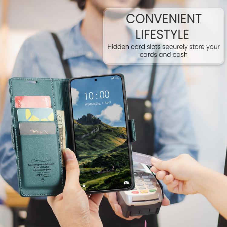 For Redmi Note 15 Pro+ 5G Global 163.3mm CaseMe 023 Butterfly Buckle Litchi Texture RFID Anti-theft Leather Phone Case