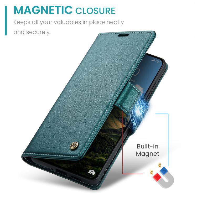 For Redmi Note 15 Pro+ 5G Global 163.3mm CaseMe 023 Butterfly Buckle Litchi Texture RFID Anti-theft Leather Phone Case