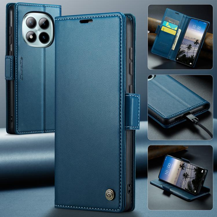 For Redmi Note 15 Pro+ 5G Global 163.3mm CaseMe 023 Butterfly Buckle Litchi Texture RFID Anti-theft Leather Phone Case