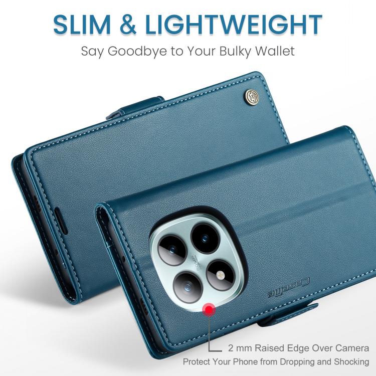 For Redmi Note 15 Pro+ 5G Global 163.3mm CaseMe 023 Butterfly Buckle Litchi Texture RFID Anti-theft Leather Phone Case