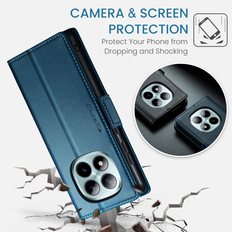 For Redmi Note 15 Pro+ 5G Global 163.3mm CaseMe 023 Butterfly Buckle Litchi Texture RFID Anti-theft Leather Phone Case