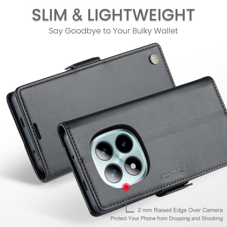 For Redmi Note 15 Pro+ 5G Global 163.3mm CaseMe 023 Butterfly Buckle Litchi Texture RFID Anti-theft Leather Phone Case