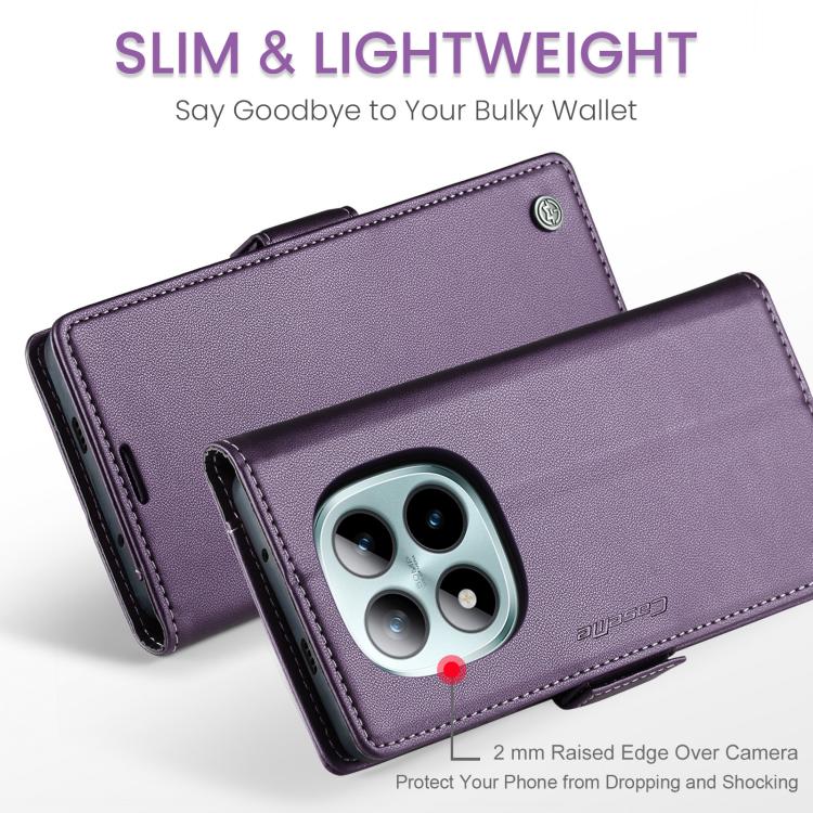 For Redmi Note 15 Pro+ 5G Global 163.3mm CaseMe 023 Butterfly Buckle Litchi Texture RFID Anti-theft Leather Phone Case